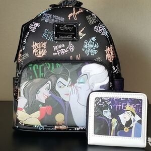 Loungefly Disney Villans Backpack and Wallet